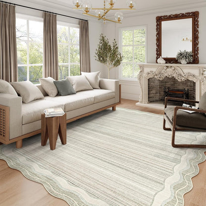 Wonnitar Soft Washable Tribal Area Rug,Non-Slip Large Soft Area Rugs for Living Room Bedroom, Stain Resistance Modern Abstract Rugs Soft Low-Pile Carpet for Home Office Dining Room