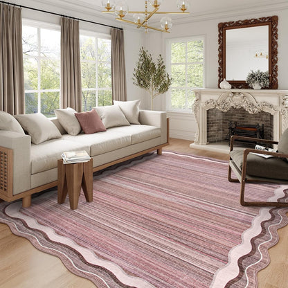 Wonnitar Soft Washable Tribal Area Rug,Non-Slip Large Soft Area Rugs for Living Room Bedroom, Stain Resistance Modern Abstract Rugs Soft Low-Pile Carpet for Home Office Dining Room