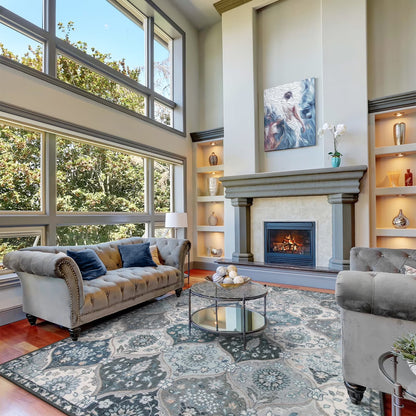 Moynesa Area Rug for Living Room Indoor Non-Slip Moroccan Trellis Washable Mat Large Oriental Accent Throw Rug for Kitchen Entryway Bathroom Bedroom Office Carpet