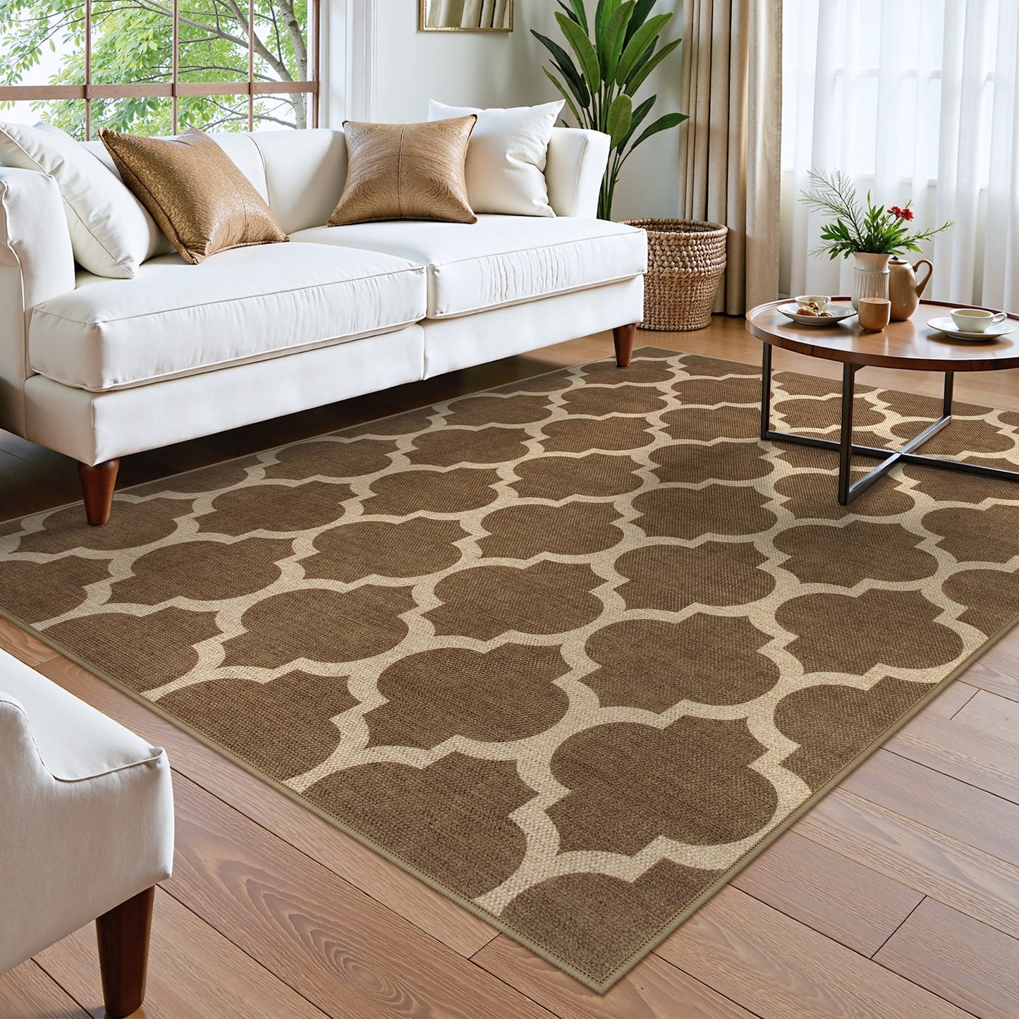 SUNDEREY Modern Geometric Area Rug,Large Washable Living Room Rug,Checkerboard Indoor Outdoor Carpet, Farmhouse Checkered Non Slip Black Carpet for Dining Room Table Apartment