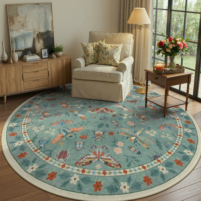 Moynesa Insect Area Rugs Washable Rug for Living Room Soft Natural Bedroom Rug Bug Accent Carpet for Dining Room Nursery Office Stain Resistant Non Slip
