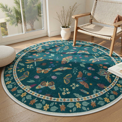 Moynesa Insect Area Rugs Washable Rug for Living Room Soft Natural Bedroom Rug Bug Accent Carpet for Dining Room Nursery Office Stain Resistant Non Slip