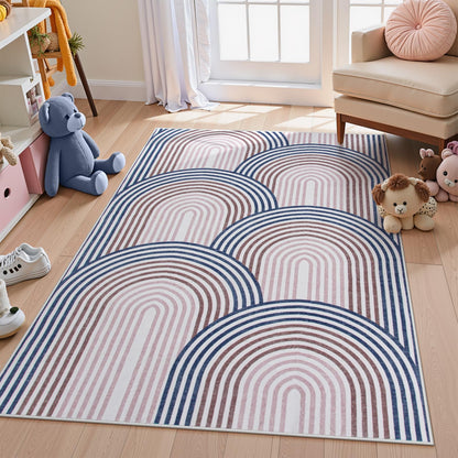 RUG ROBOT Bunny Entryway Rugs Whimsical Woodland Washable Small Area Rugs for Bedroom Soft Throw Rug for Bathroom Kitchen Nursery Non Slip Doormat