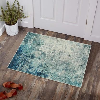 Moynesa Modern Abstract Round Rug,Gray Kitchen Rugs Soft Bedroom Circle Rugs Washable Living Room Mat, Contemporary Large Indoor Office Carpet for Mudroom Kitchen Apartment Basement