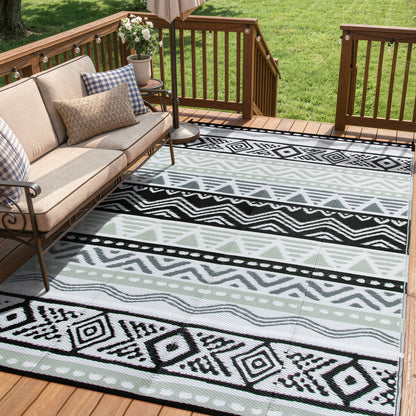 Moynesa Outdoor Rug Waterproof, Lightweight Plastic Straw Rug for Camping RV, Reversible Outside Carpet for Patio Deck Porch Balcony Picnic Tent