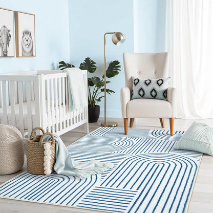 Moynesa Abstract Area Rugs for Living Room, Ultra-Thin Soft Washable Rug Non-Slip Modern Bedroom Rug Indoor Large Throw Carpet for Dining Room Office Dorm Playroom