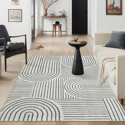 Moynesa Abstract Area Rugs for Living Room, Ultra-Thin Soft Washable Rug Non-Slip Modern Bedroom Rug Indoor Large Throw Carpet for Dining Room Office Dorm Playroom