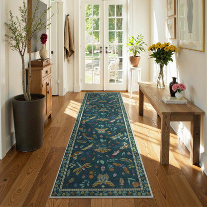 Moynesa Insect Area Rugs Washable Rug for Living Room Soft Natural Bedroom Rug Bug Accent Carpet for Dining Room Nursery Office Stain Resistant Non Slip