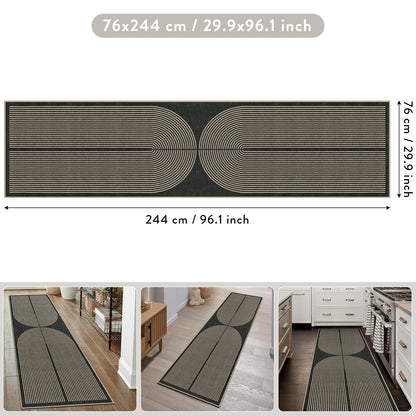 RUG ROBOT Modern Rainbow Easy Jute Rug, Patio Rug Washable Rugs for Entryway Farmhouse Area Rug, Non Slip Indoor Door Mat Contemporary Throw Rug for Laundry Guestroom Room Patio Decor