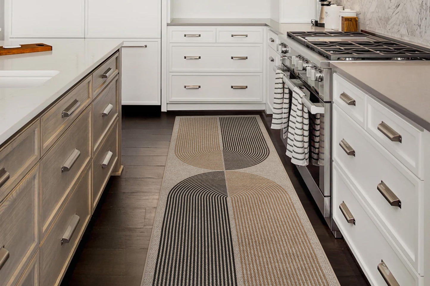 RUG ROBOT Modern Rainbow Easy Jute Rug, Patio Rug Washable Rugs for Entryway Farmhouse Area Rug, Non Slip Indoor Door Mat Contemporary Throw Rug for Laundry Guestroom Room Patio Decor