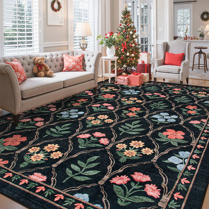 Lahome Decor Moroccan Boho Area Rugs,Large Washable Bedroom Rugs,Soft Non Slip Non-Shedding Kitchen Mat Indoor Office Carpet for Living Dining Playroom Nursery