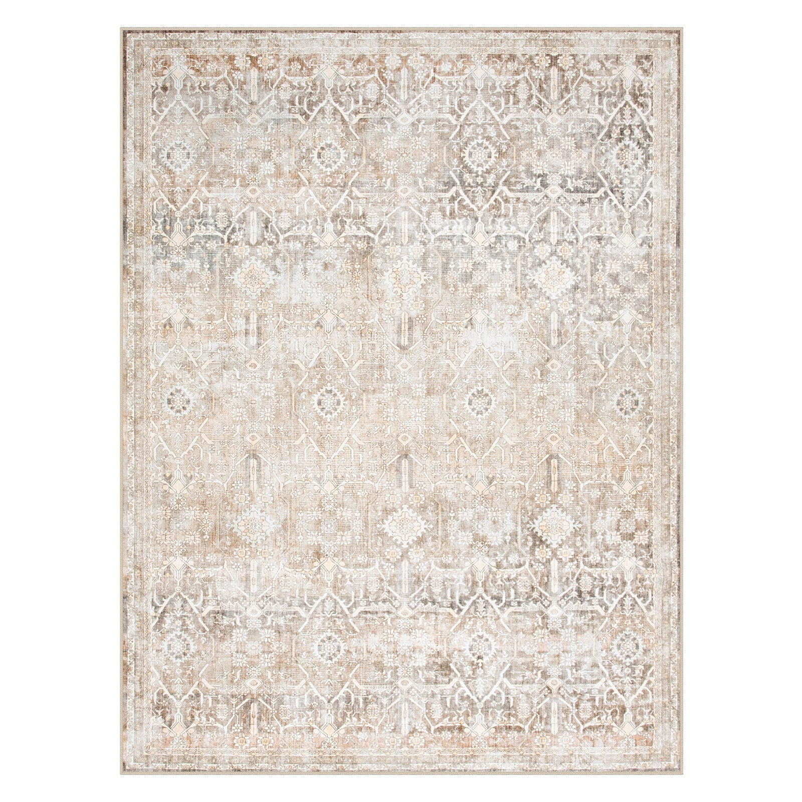 Lahome Decor Washable Area Rug,Boho Tribe Rugs for Living Room With Non-Slip Backing, Stain Resistant Non-Shed Carpet for Bedroom, Dining Room, Dorm, Office,Farmhouse Walmart Walmart