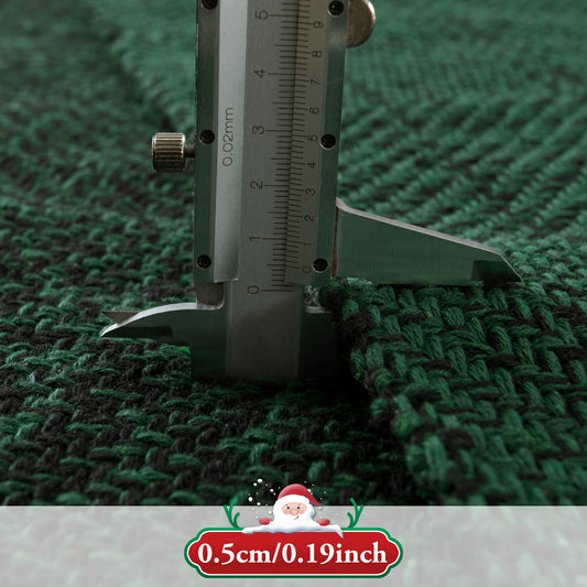 SUNDEREY Christmas Hallway Runner Rug, Washable Kitchen Rug, Cotton Woven Reversible Entryway Rug, Holiday Xmas Decor Boho Rug Low-Pile Throw Rug for ‎Dining Room Office,Green&Black