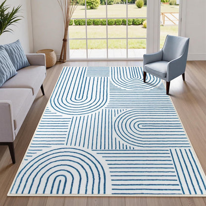 Moynesa Abstract Area Rugs for Living Room, Ultra-Thin Soft Washable Rug Non-Slip Modern Bedroom Rug Indoor Large Throw Carpet for Dining Room Office Dorm Playroom