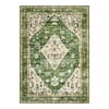 Wonnitar Boho Tribal Entryway Rug, Washable Area Rug for Kitchen Non Slip Stain Resistant, Low Pile Vintage Cottage Throw Rug for Bedroom Bathroom Laundry Room