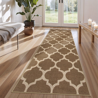 SUNDEREY Modern Geometric Area Rug, Washable Bedroom Rug,Easy Jute Indoor Outdoor Carpet, Farmhouse Checkered Non Slip Black Carpet for Office Couch Entrance Kitchen