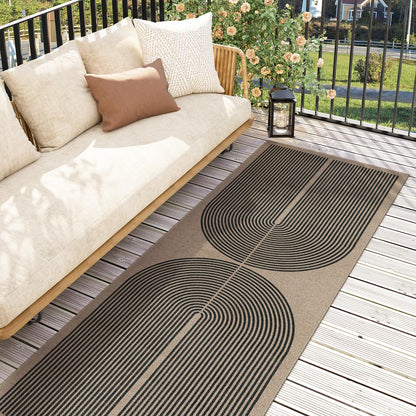 RUG ROBOT Modern Rainbow Easy Jute Rug, Patio Rug Washable Rugs for Entryway Farmhouse Area Rug, Non Slip Indoor Door Mat Contemporary Throw Rug for Laundry Guestroom Room Patio Decor