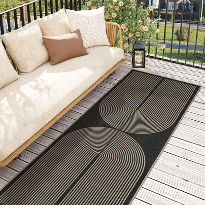 RUG ROBOT Modern Rainbow Easy Jute Rug, Patio Rug Washable Rugs for Entryway Farmhouse Area Rug, Non Slip Indoor Door Mat Contemporary Throw Rug for Laundry Guestroom Room Patio Decor