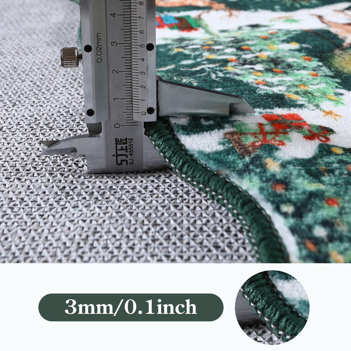 Lahome Decor Christmas Area Rug,Washable Rug For Living Room Bedroom Kitchen Holiday Decor Bathroom Entryway Laundry Room Non-slip Soft Carpet