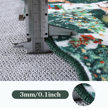 Lahome Decor Christmas Area Rug,Washable Rug For Living Room Bedroom Kitchen Holiday Decor Bathroom Entryway Laundry Room Non-slip Soft Carpet