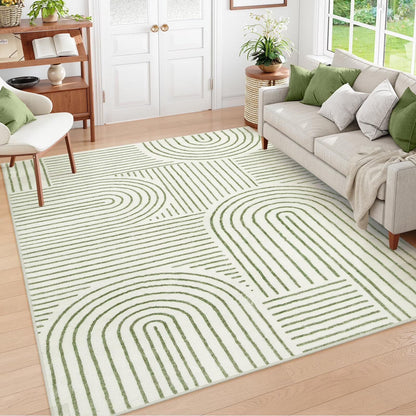 Moynesa Abstract Area Rugs for Living Room, Ultra-Thin Soft Washable Rug Non-Slip Modern Bedroom Rug Indoor Large Throw Carpet for Dining Room Office Dorm Playroom