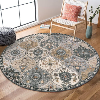 Moynesa Area Rug for Living Room Indoor Non-Slip Moroccan Trellis Washable Mat Large Oriental Accent Throw Rug for Kitchen Entryway Bathroom Bedroom Office Carpet