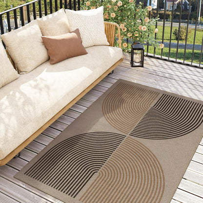 RUG ROBOT Modern Rainbow Easy Jute Rug, Patio Rug Washable Rugs for Entryway Farmhouse Area Rug, Non Slip Indoor Door Mat Contemporary Throw Rug for Laundry Guestroom Room Patio Decor