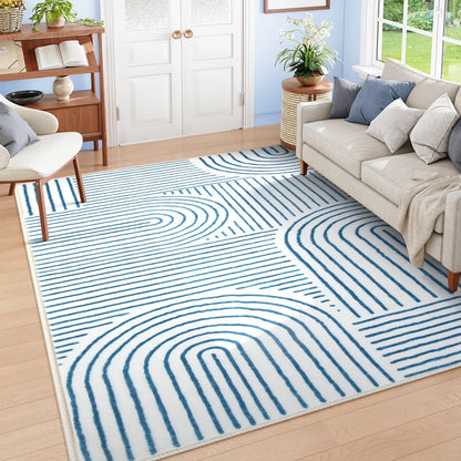 Moynesa Abstract Area Rugs for Living Room, Ultra-Thin Soft Washable Rug Non-Slip Modern Bedroom Rug Indoor Large Throw Carpet for Dining Room Office Dorm Playroom