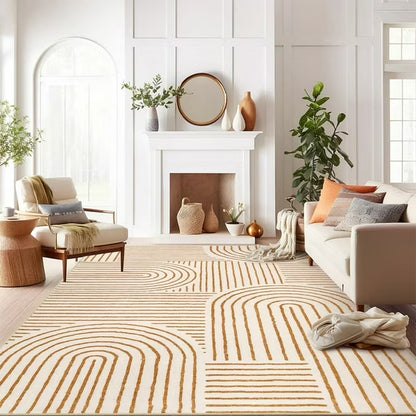 Moynesa Abstract Area Rugs for Living Room, Ultra-Thin Soft Washable Rug Non-Slip Modern Bedroom Rug Indoor Large Throw Carpet for Dining Room Office Dorm Playroom