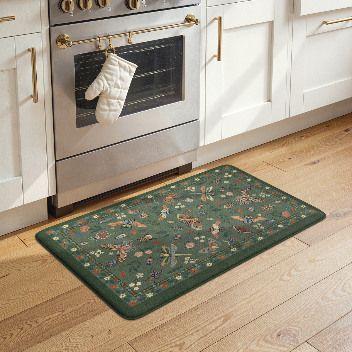 Wonnitar Kitchen Mats for Floor, Anti Fatigue Runner Rug 2 Piece Set, Non Slip Waterproof Cushioned Rug for Kitchen, Moth Comfort Standing Mat for Sink & Office