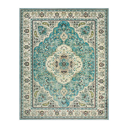 Wonnitar Boho Tribal Entryway Rug, Washable Area Rug for Kitchen Non Slip Stain Resistant, Low Pile Vintage Cottage Throw Rug for Bedroom Bathroom Laundry Room