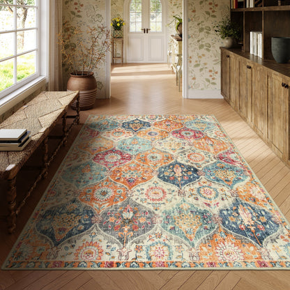 RUG ROBOT Moroccan Trellis Cream/Multi Carpets