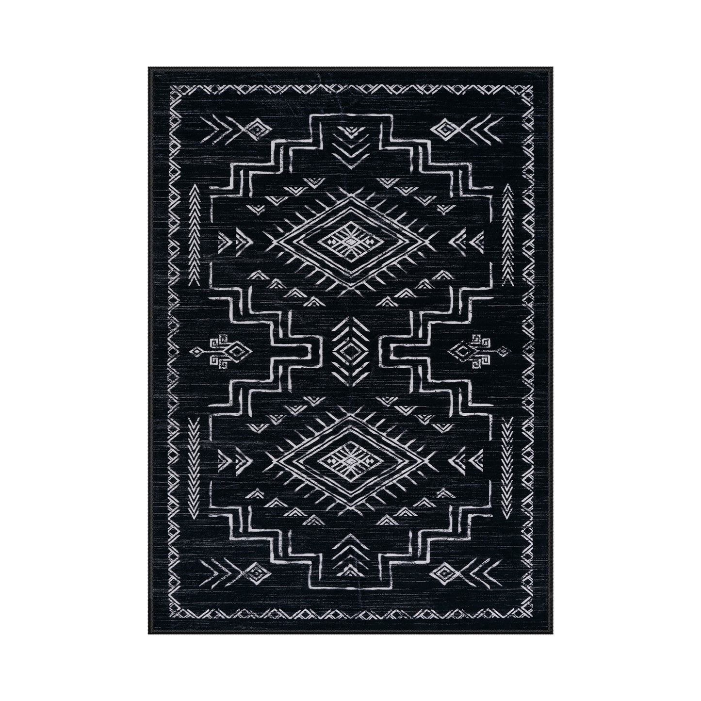 Lahome Moroccan Washable Area Rug - Western & Aztec Tribal Design, Soft Non-Slip Stain Resistant Carpet for Living Room, Bedroom, Dining Room, and Office