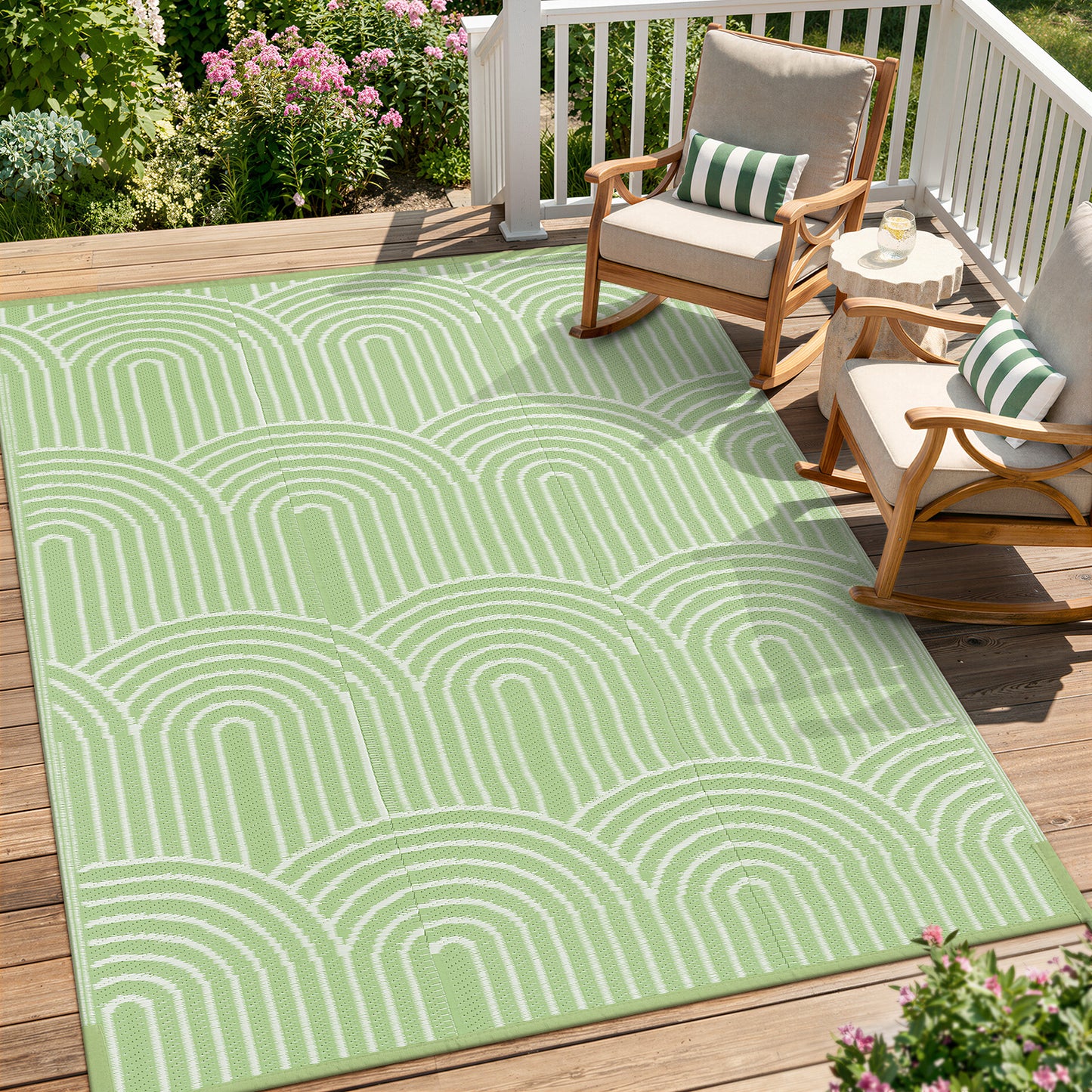Wonnitar Outdoor Rug Patio Waterproof,Reversible Camping Rugs Plastic Straw Rv Rugs for Outside Under Awning,Portable Lightweight Carpet for Backyard