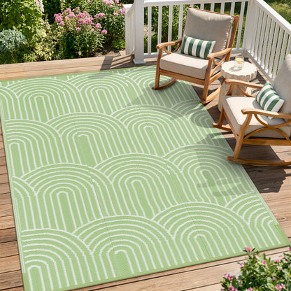 Wonnitar Outdoor Rug Patio Waterproof,Reversible Camping Rugs Plastic Straw Rv Rugs for Outside Under Awning,Portable Lightweight Carpet for Backyard