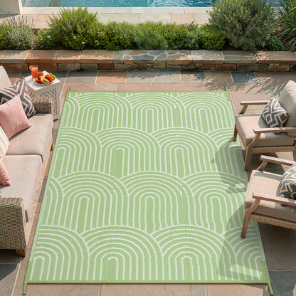 Wonnitar Outdoor Rug Patio Waterproof,Reversible Camping Rugs Plastic Straw Rv Rugs for Outside Under Awning,Portable Lightweight Carpet for Backyard