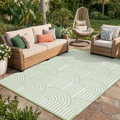 Wonnitar Outdoor Rug Patio Waterproof,Reversible Camping Rugs Plastic Straw Rv Rugs for Outside Under Awning,Portable Lightweight Carpet for Backyard