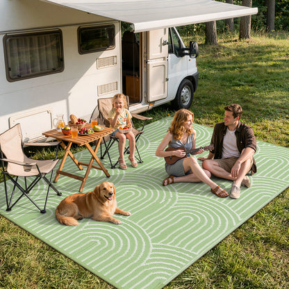 Wonnitar Outdoor Rug Patio Waterproof,Reversible Camping Rugs Plastic Straw Rv Rugs for Outside Under Awning,Portable Lightweight Carpet for Backyard