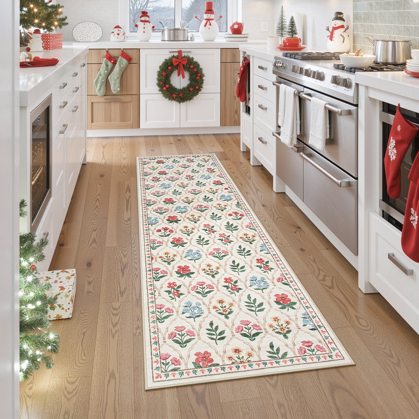 Lahome Decor Moroccan Boho Area Rugs,Large Washable Bedroom Rugs,Soft Non Slip Non-Shedding Kitchen Mat Indoor Office Carpet for Living Dining Playroom Nursery