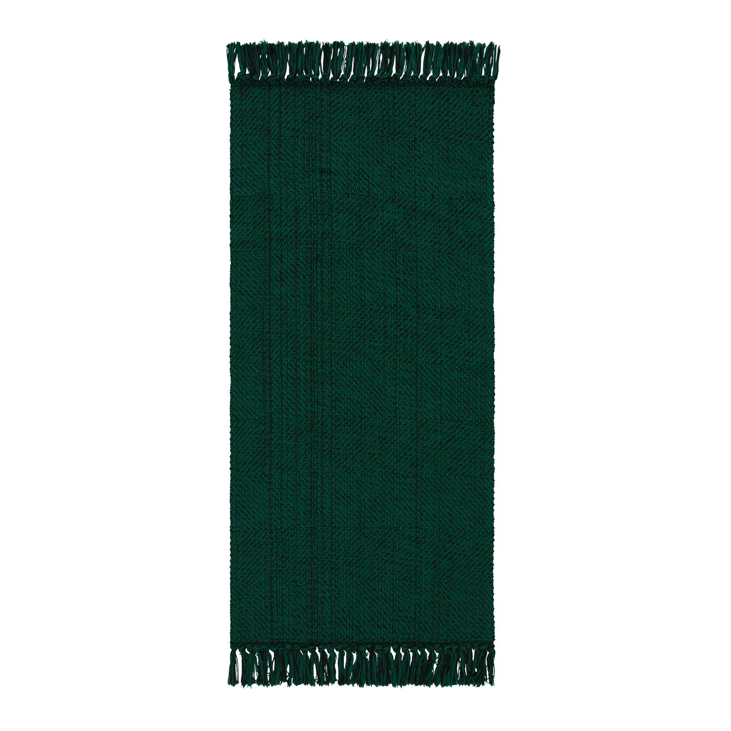 SUNDEREY Christmas Hallway Runner Rug, Washable Kitchen Rug, Cotton Woven Reversible Entryway Rug, Holiday Xmas Decor Boho Rug Low-Pile Throw Rug for ‎Dining Room Office,Green&Black