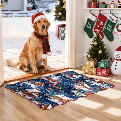 Lahome Decor Christmas Area Rug,Washable Rug For Living Room Bedroom Kitchen Holiday Decor Bathroom Entryway Laundry Room Non-slip Soft Carpet
