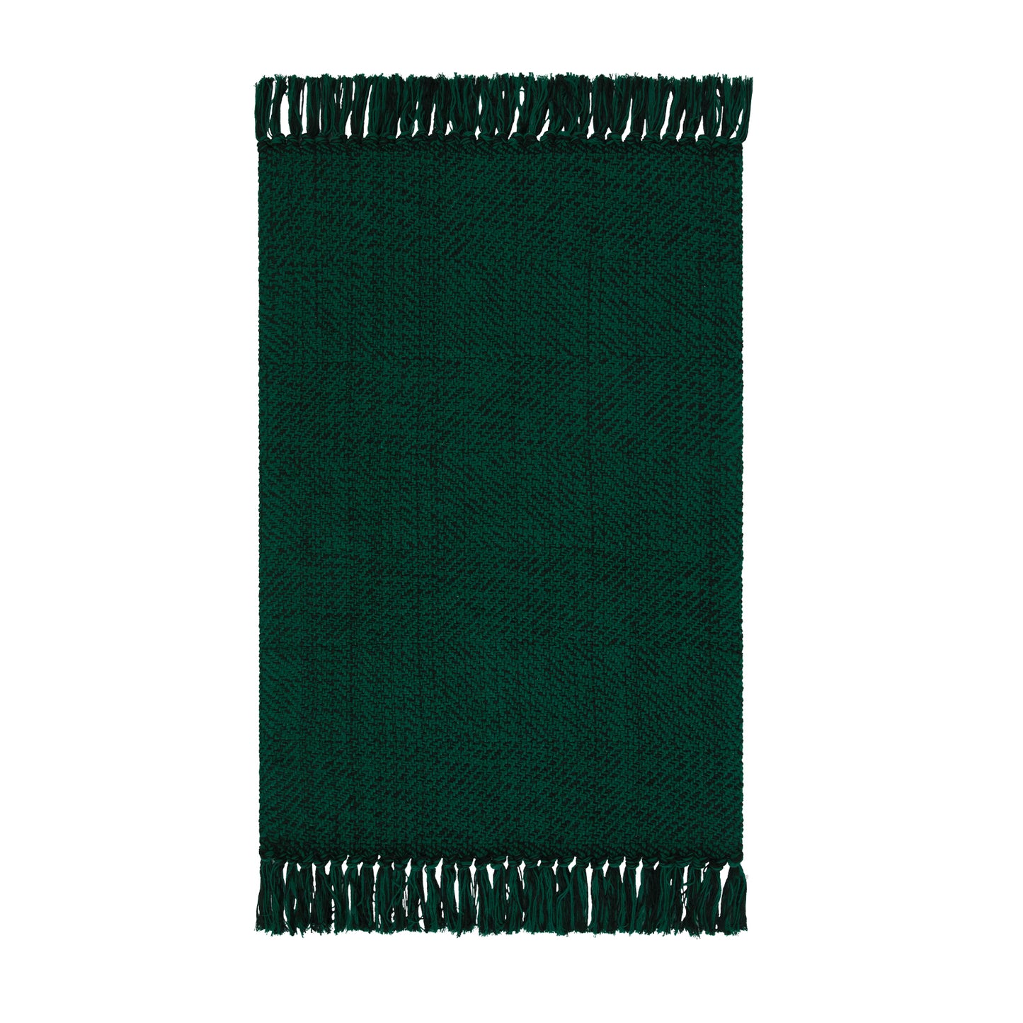 SUNDEREY Christmas Hallway Runner Rug, Washable Kitchen Rug, Cotton Woven Reversible Entryway Rug, Holiday Xmas Decor Boho Rug Low-Pile Throw Rug for ‎Dining Room Office,Green&Black