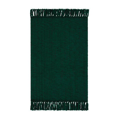 SUNDEREY Christmas Hallway Runner Rug, Washable Kitchen Rug, Cotton Woven Reversible Entryway Rug, Holiday Xmas Decor Boho Rug Low-Pile Throw Rug for ‎Dining Room Office,Green&Black