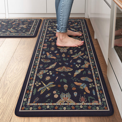 Wonnitar Kitchen Mats for Floor, Anti Fatigue Runner Rug 2 Piece Set, Non Slip Waterproof Cushioned Rug for Kitchen, Moth Comfort Standing Mat for Sink & Office