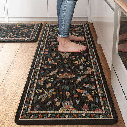 Wonnitar Kitchen Mats for Floor, Anti Fatigue Runner Rug 2 Piece Set, Non Slip Waterproof Cushioned Rug for Kitchen, Moth Comfort Standing Mat for Sink & Office
