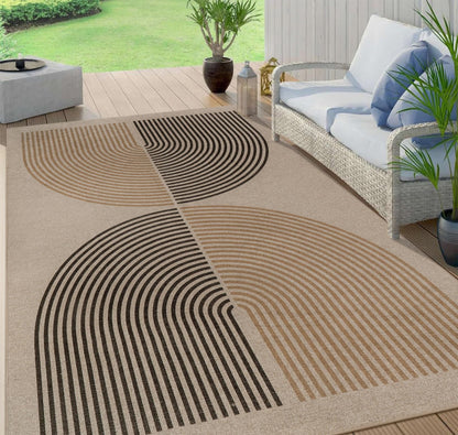 RUG ROBOT Modern Rainbow Easy Jute Rug, Patio Rug Washable Rugs for Entryway Farmhouse Area Rug, Non Slip Indoor Door Mat Contemporary Throw Rug for Laundry Guestroom Room Patio Decor