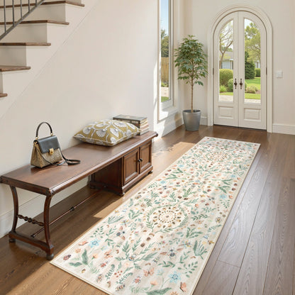 Lahome Decor Insect Botanical Washable Rugs for Bedroom, Soft Rug for Entryway, Kitchen Rugs Non Slip Washable, Boho Floral Indoor Throw Carpet for Bathroom Laundry Living Room Walmart Walmart