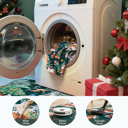 Lahome Decor Christmas Area Rug,Washable Rug For Living Room Bedroom Kitchen Holiday Decor Bathroom Entryway Laundry Room Non-slip Soft Carpet