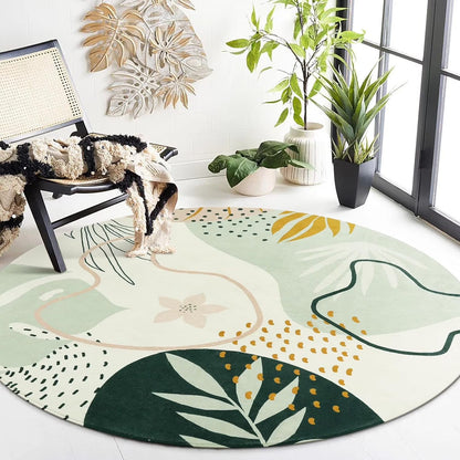 Moynesa Area Rugs for Living Room, Carpet for Bedroom Washable Non-Slip Boho Rug Throw Cute Soft Rug,Abstract Botanical Print Indoor Rugs for Kitchen Entryway Dining Room