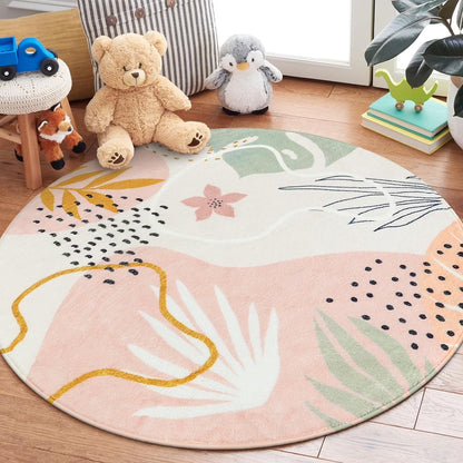 Moynesa Area Rugs for Living Room, Carpet for Bedroom Washable Non-Slip Boho Rug Throw Cute Soft Rug,Abstract Botanical Print Indoor Rugs for Kitchen Entryway Dining Room